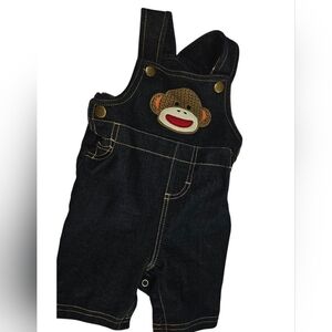 Baby Starters 3m Baby Boy Sock Monkey Bib Overalls